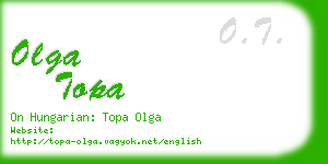 olga topa business card